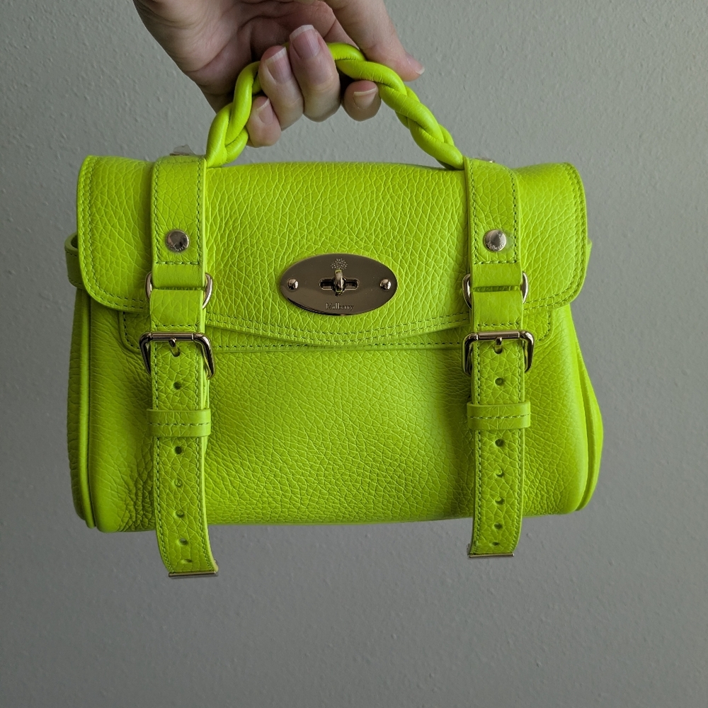 Mulberry Mini Alexa In Neon Yellow